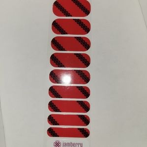 Jamberry red lace nail wraps